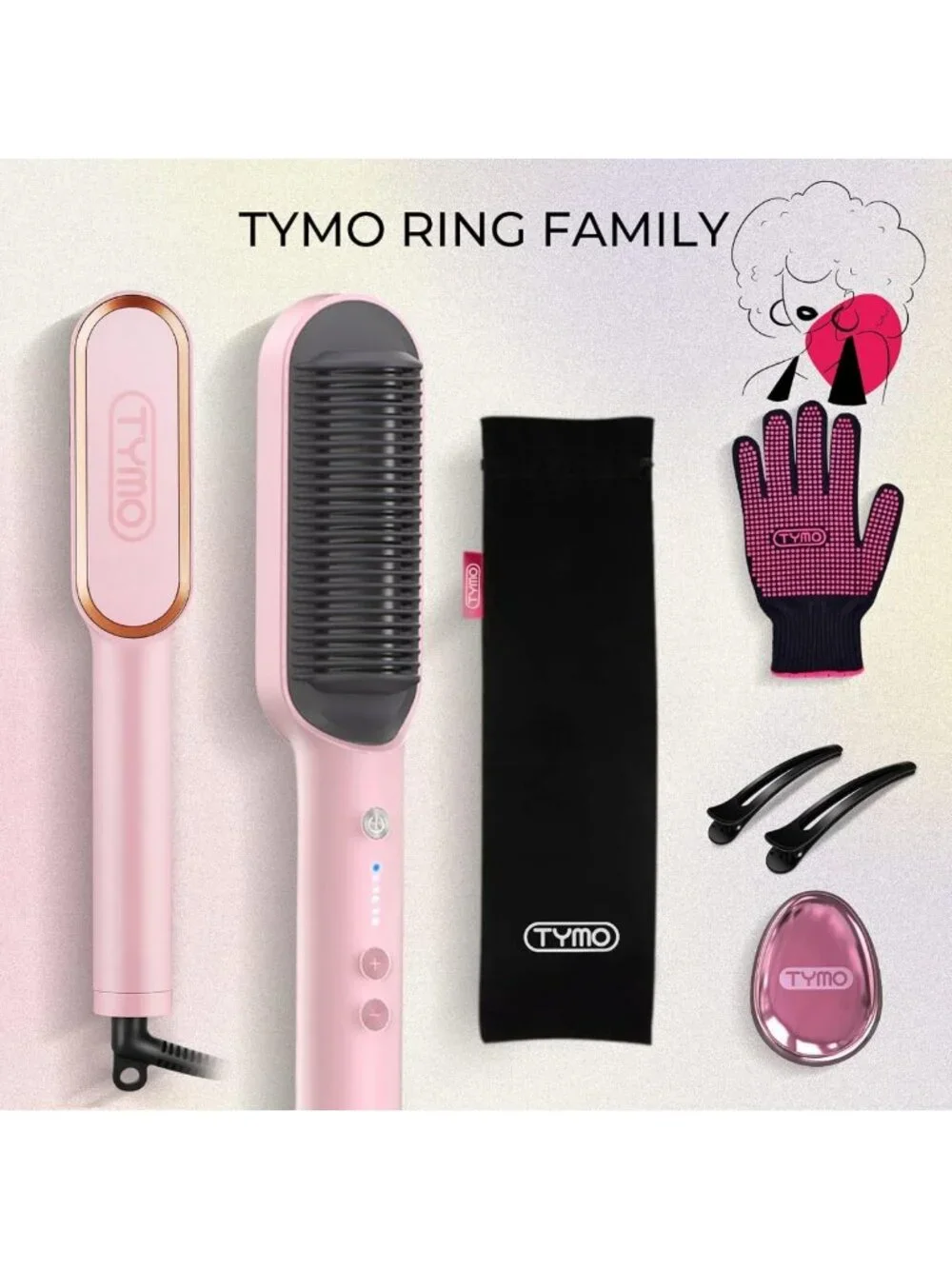 Hot Comb Hair Straightener Brush for Women - Fast Styling, Smooth Finish
